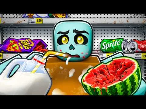 ROBLOX EAT EVERYTHING IN A GROCERY STORE...